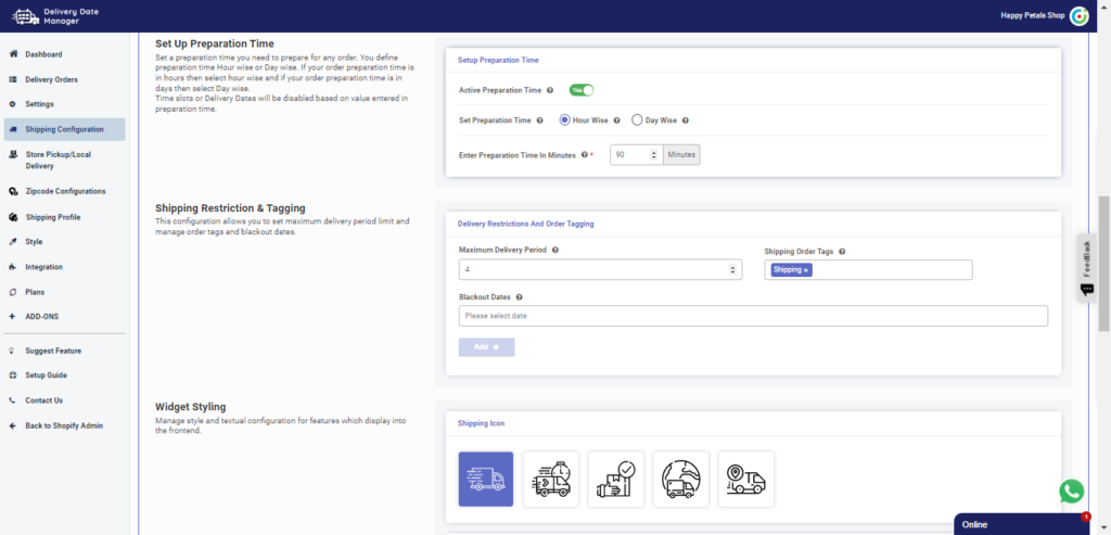 Shipping-Configurations